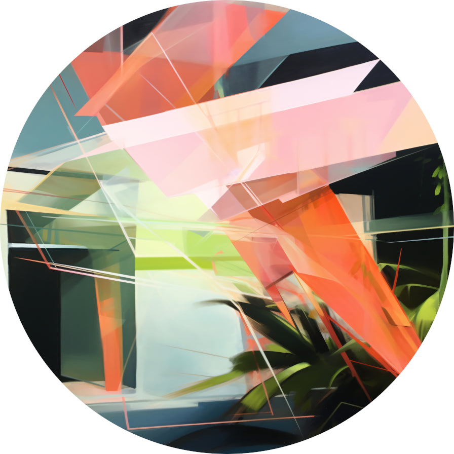 Abstracte Dynamiek in Kleur forex muurcirkel