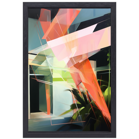 Abstracte Dynamiek in Kleur canvas met baklijst