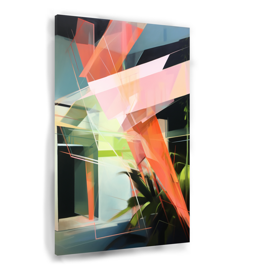 Abstracte Dynamiek in Kleur canvas