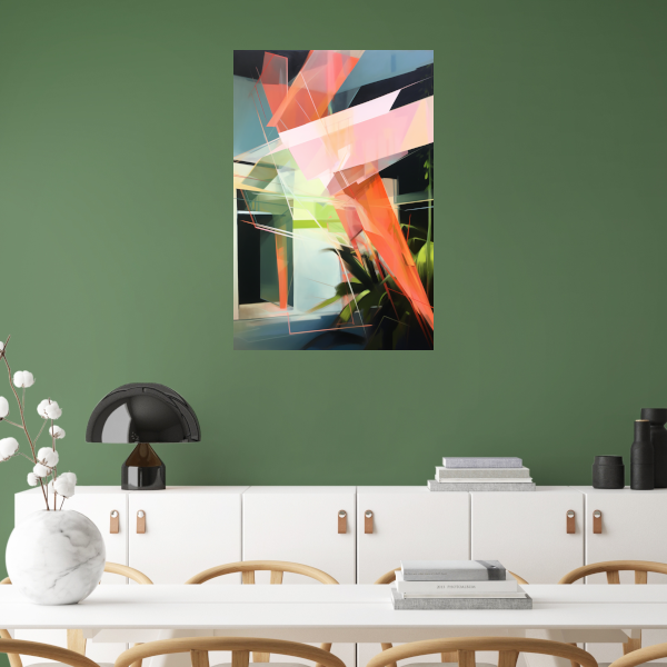 Abstracte Dynamiek in Kleur poster
