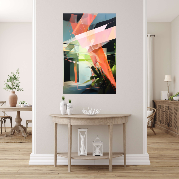 Abstracte Dynamiek in Kleur poster