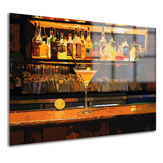 Minimalistische Martini acrylglas