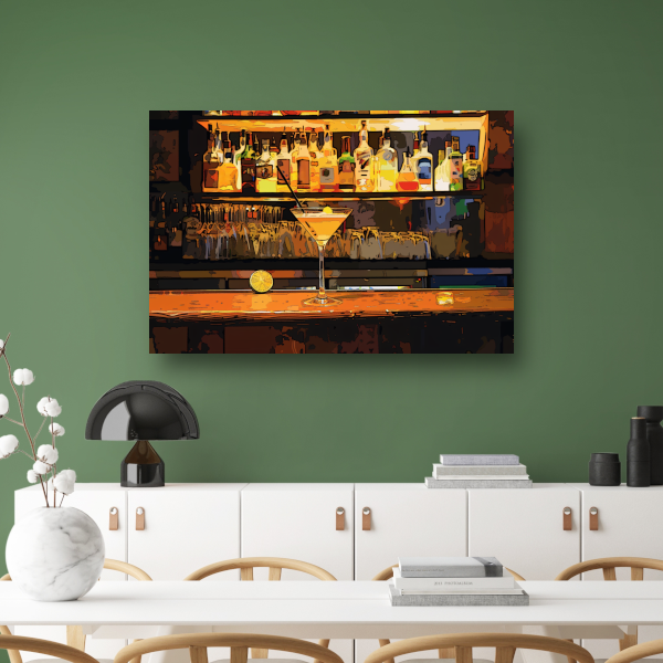 Minimalistische Martini canvas