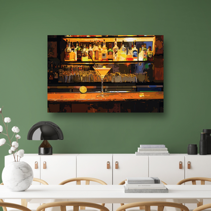 Minimalistische Martini canvas