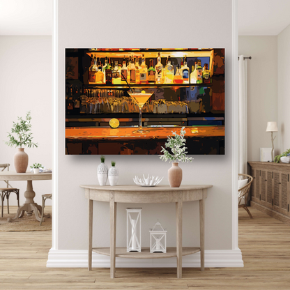 Minimalistische Martini canvas