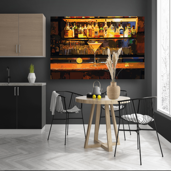 Minimalistische Martini canvas
