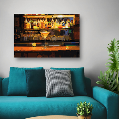 Minimalistische Martini canvas