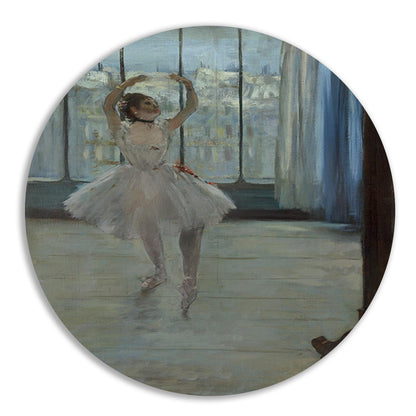 Danser poseren voor een fotograaf - Edgar Degas forex muurcirkel
