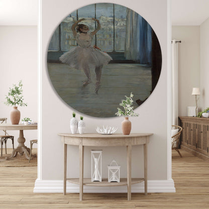 Danser poseren voor een fotograaf - Edgar Degas forex muurcirkel
