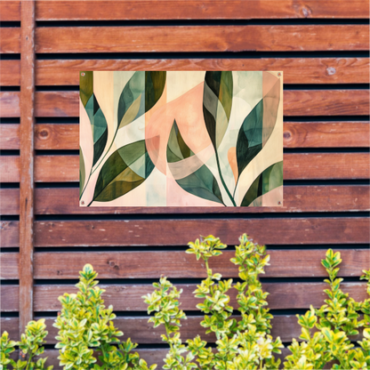 Bladeren in Pastel - Abstract Natuur Ontwerp tuinposter