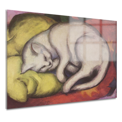 De witte kat - Franz Marc acrylglas