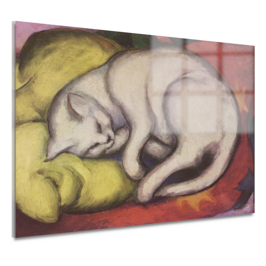 De witte kat - Franz Marc acrylglas