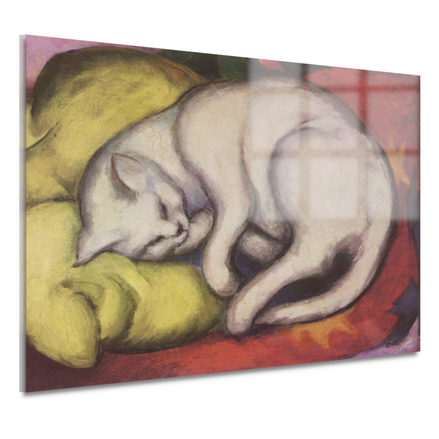 De witte kat - Franz Marc acrylglas