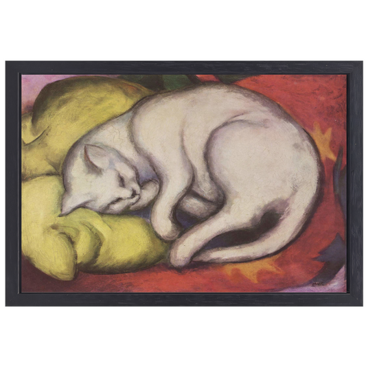 De witte kat - Franz Marc canvas met baklijst