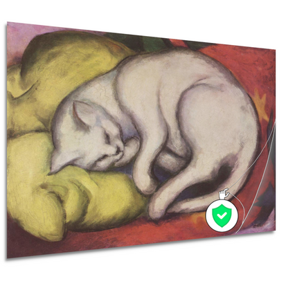 De witte kat - Franz Marc poster