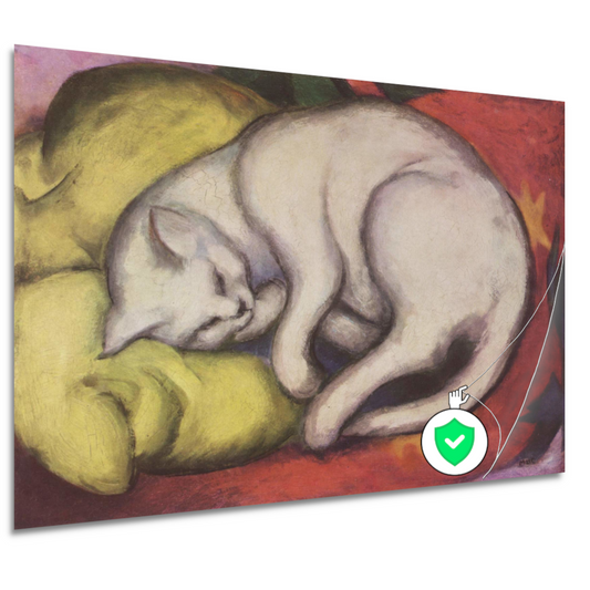De witte kat - Franz Marc poster