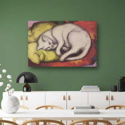De witte kat - Franz Marc canvas