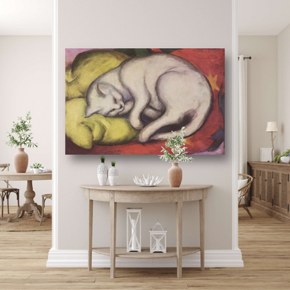 De witte kat - Franz Marc canvas
