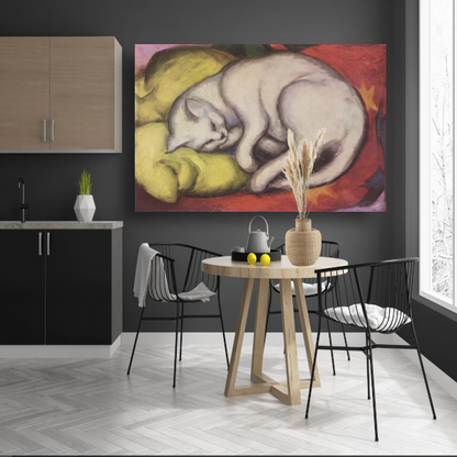 De witte kat - Franz Marc canvas