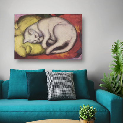De witte kat - Franz Marc canvas