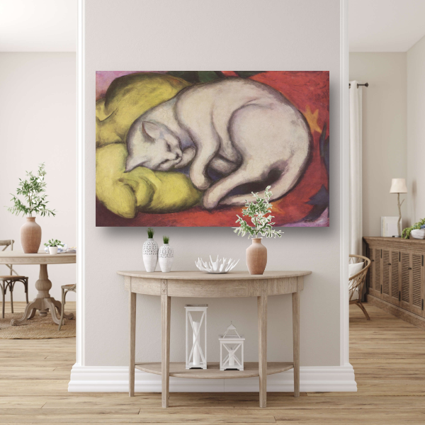 De witte kat - Franz Marc poster