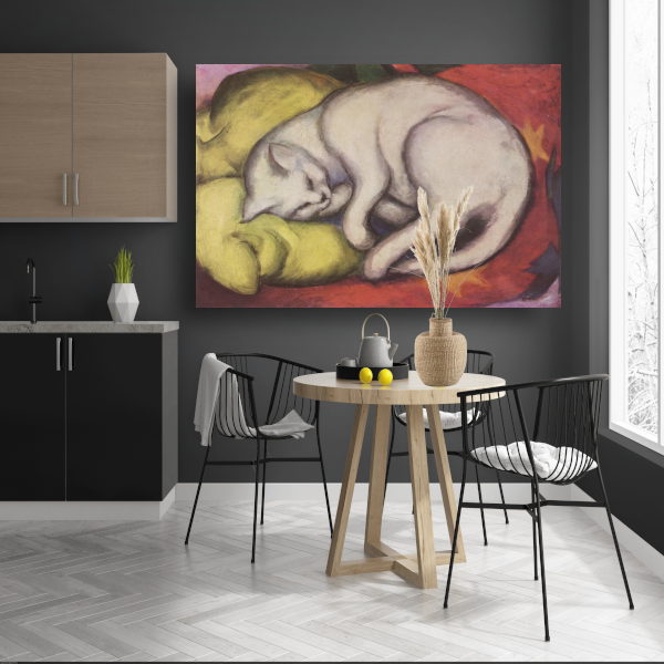 De witte kat - Franz Marc poster