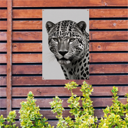 Luipaards Gelaat in Schaduw en Licht tuinposter