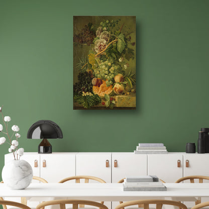Stilleven van bloemen en vruchten - Albertus Jonas Brandt canvas