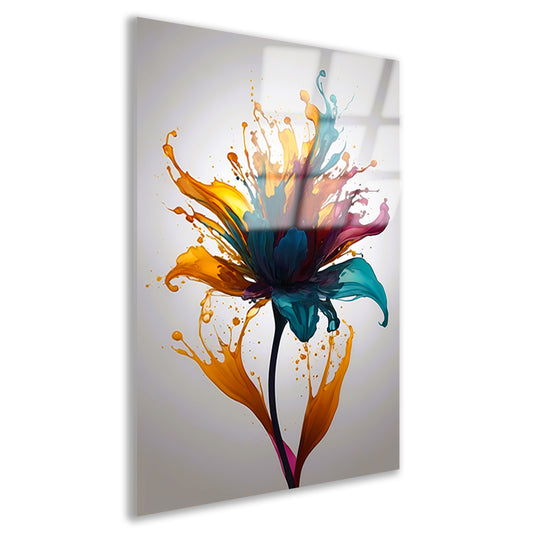 Explosie van Kleurrijke Abstracte Bloem acrylglas