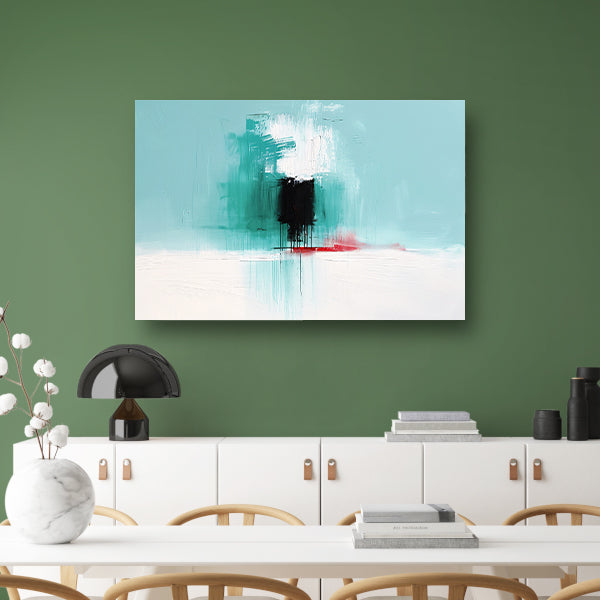 Abstract expressief schilderij met levendige kleuren canvas