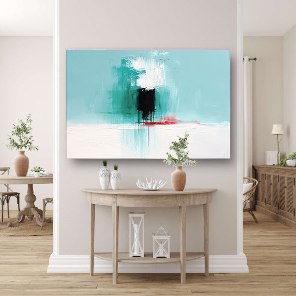 Abstract expressief schilderij met levendige kleuren canvas