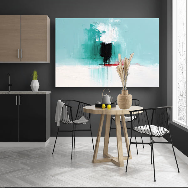 Abstract expressief schilderij met levendige kleuren poster