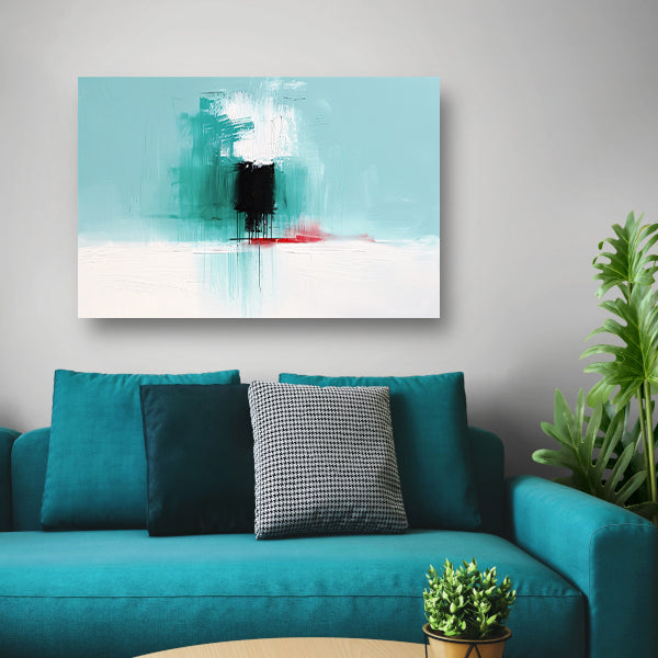 Abstract expressief schilderij met levendige kleuren canvas
