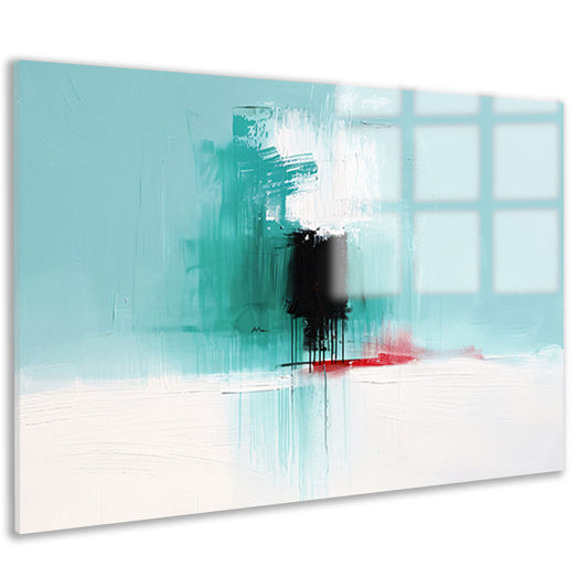 Abstract expressief schilderij met levendige kleuren acrylglas