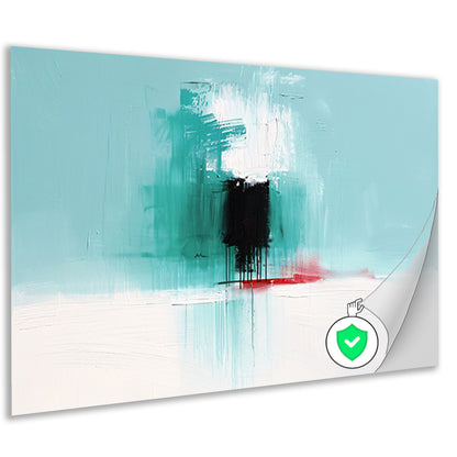 Abstract expressief schilderij met levendige kleuren poster