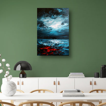 Dynamische abstracte zee- en luchtkunst acrylglas