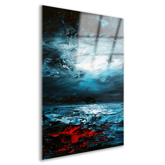 Dynamische abstracte zee- en luchtkunst acrylglas
