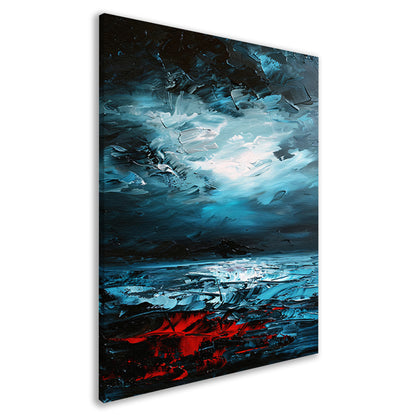 Dynamische abstracte zee- en luchtkunst canvas