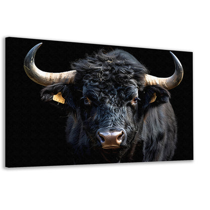 Stier met krachtige hoorns canvas