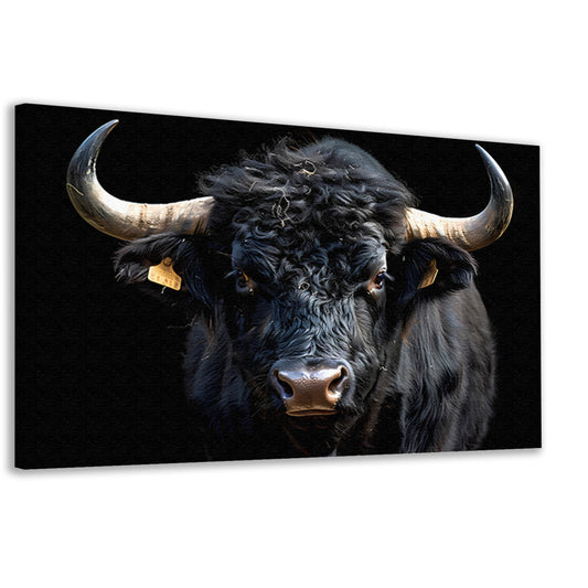 Stier met krachtige hoorns canvas
