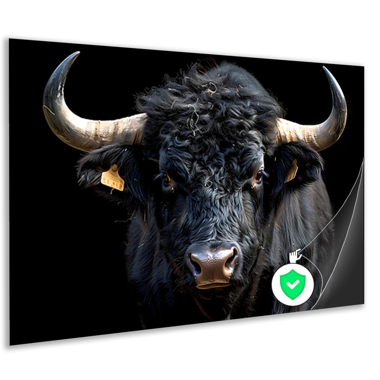 Stier met krachtige hoorns poster