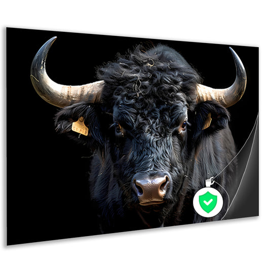 Stier met krachtige hoorns poster