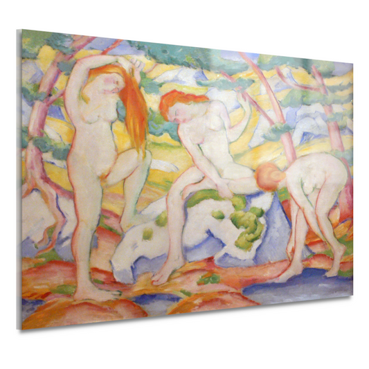 Badende meisjes - Franz Marc acrylglas
