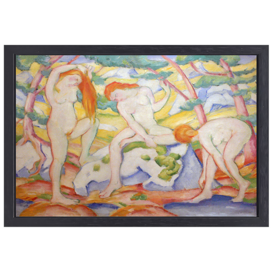 Badende meisjes - Franz Marc canvas met baklijst