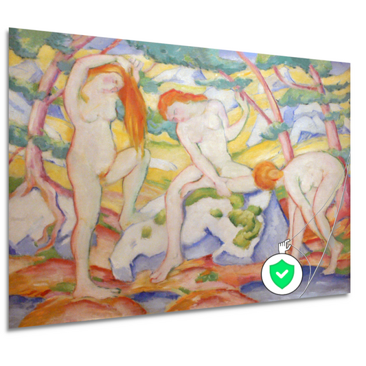 Badende meisjes - Franz Marc poster