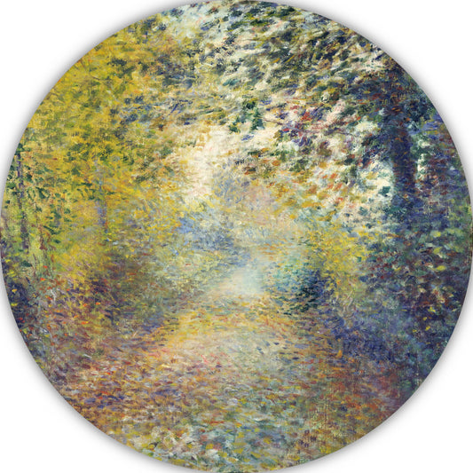 In het bos - Pierre-Auguste Renoir aluminium muurcirkel