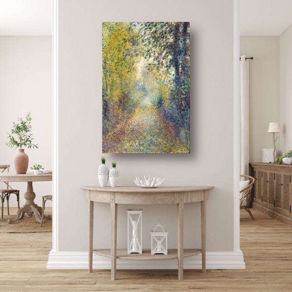 In het bos - Pierre-Auguste Renoir canvas met baklijst