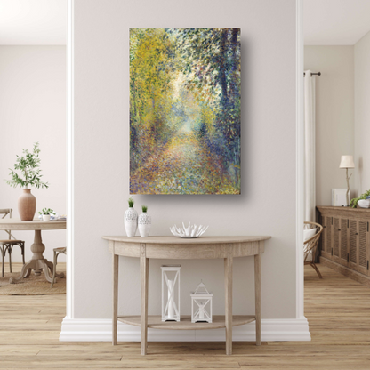 In het bos - Pierre-Auguste Renoir canvas met baklijst