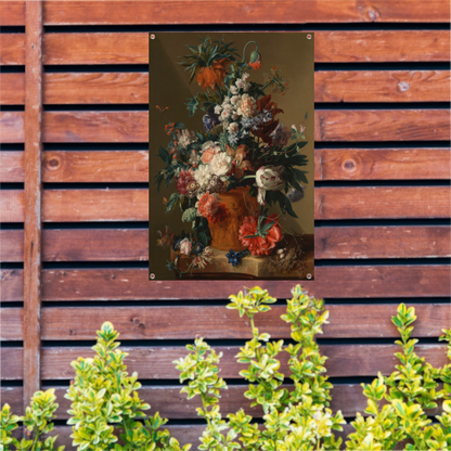 Vaas met bloemen - Jan van Huysum tuinposter