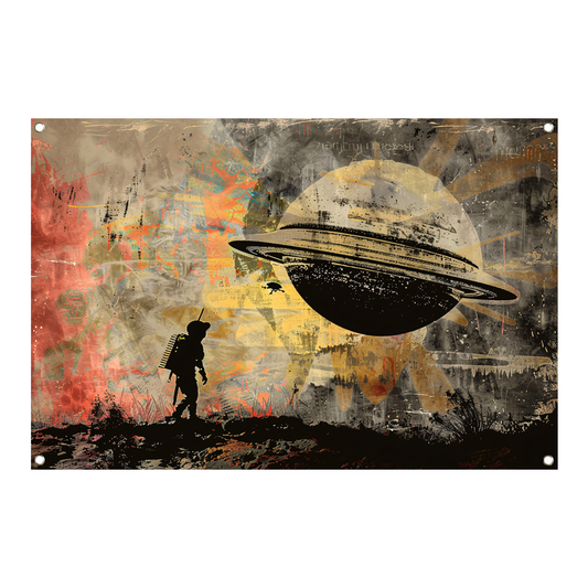 Banksy Astronaut Maan tuinposter